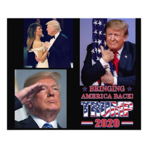 Trump 2020 brengt Amerika terug Foto Afdruk