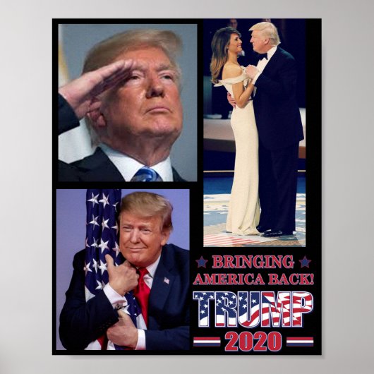 Trump 2020 brengt Amerika terug Poster (Voorkant)