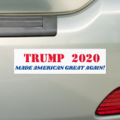TRUMP 2020 BUMPERSTICKER (Op auto)