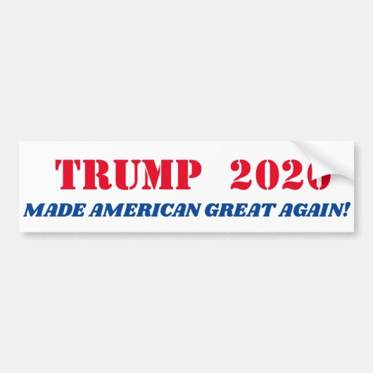 TRUMP 2020 BUMPERSTICKER (Voorkant)