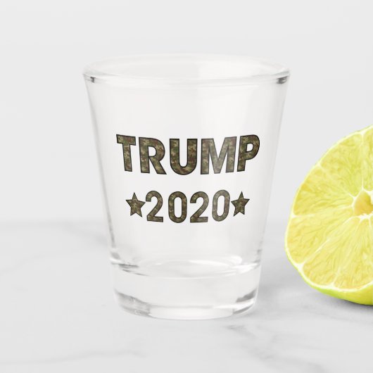 Trump 2020 camouflage campagne shot glas (Voorkant)