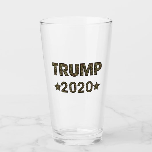 Trump 2020 Camouflage letters Glas (Voorkant)