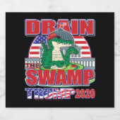 Trump 2020 Drain The Swamp Sparkling Wijnetiket (Enkel label)