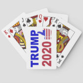 Trump 2020 duimen omhoog rood wit en blauw pokerkaarten (Achterkant)