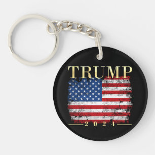Trump 2020 Elegant Gold  Flag Sleutelhanger