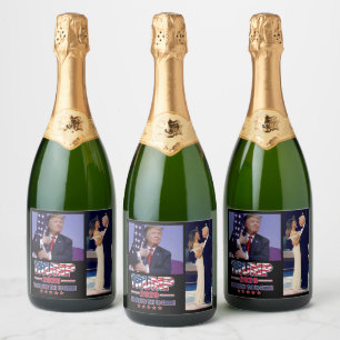 Trump 2020 het beste is nog niet bereikt sparkling wijnetiket
