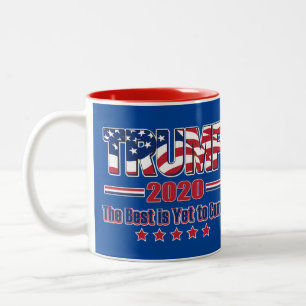 Trump 2020 Het beste is nog niet bereikt Tweekleurige Koffiemok