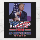 TRUMP 2020 Het beste moet nog komen Wijn Etiket (Enkel label)