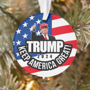 Trump 2020 Keep America Great America Ornament