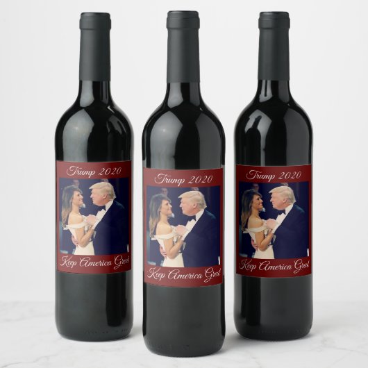 Trump 2020 - Keep America Great Wijn Etiket