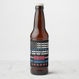 Trump 2020 Keep America Safe Bier Etiket