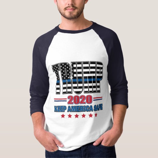 Trump 2020 Keep America Safe T-shirt (Voorkant)