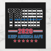 Trump 2020 - Keep America Safe Wijn Etiket (Enkel label)