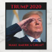 Trump 2020 - Maak Amerika geweldig Wijn Etiket (Enkel label)