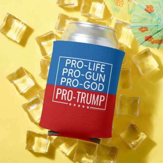 Trump 2020 Pro-Life Pro-Pistool Pro-God Blikjeskoeler (Insitu Zomer)