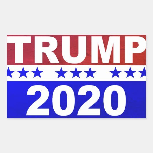 Trump 2020 rechthoekige sticker (Voorkant)