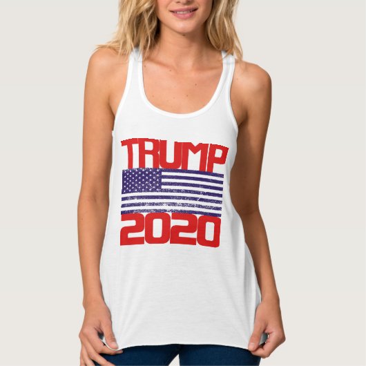 Trump 2020 Red White en Blue Tanktop (Voorkant)