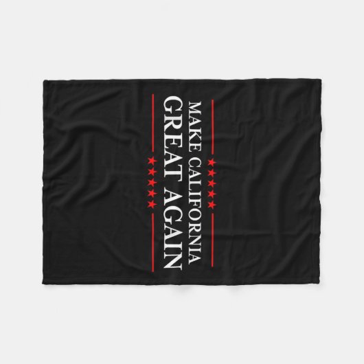 Trump 2020 Shirten Ltd - Make California Great Fleece Deken (Voorkant (Horizontaal))