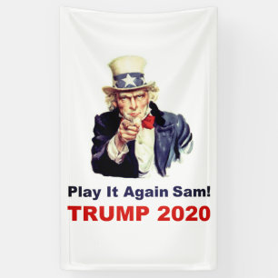 Trump 2020 Speel het opnieuw Sam populair Spandoek