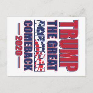 Trump 2020 The Great American Comeback Briefkaart