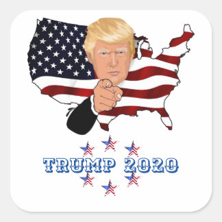 Trump 2020 vierkante sticker