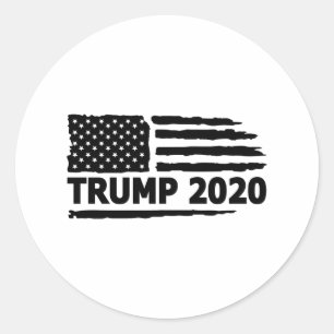 Trump 2020-vlag ronde sticker