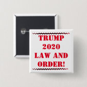 TRUMP 2020 WET EN BESTELLING BUTTON!! VIERKANTE BUTTON 5,1 CM (Voorkant /achterkant)