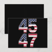 Trump 2024 45 47  briefkaart (Voorkant / Achterkant)