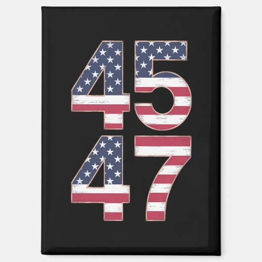 Trump 2024 45 47  magneet (Voorkant)