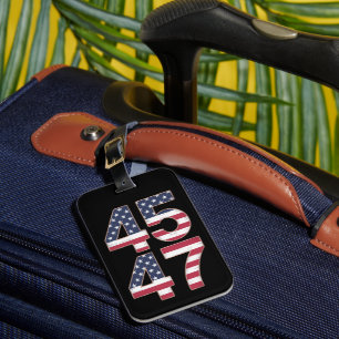 Trump 2024 45 47 Retro Bagagelabel