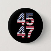 Trump 2024 45 47  ronde button 5,7 cm (Voorkant)