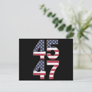 Trump 2024 45 47 Vintage Kaart