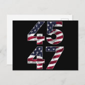 Trump 2024 45 47  VS Briefkaart (Voorkant / Achterkant)