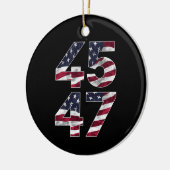 Trump 2024 45 47 VS Keramisch Ornament (Links)