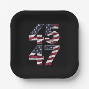 Trump 2024 45 47  VS Papieren Bordje