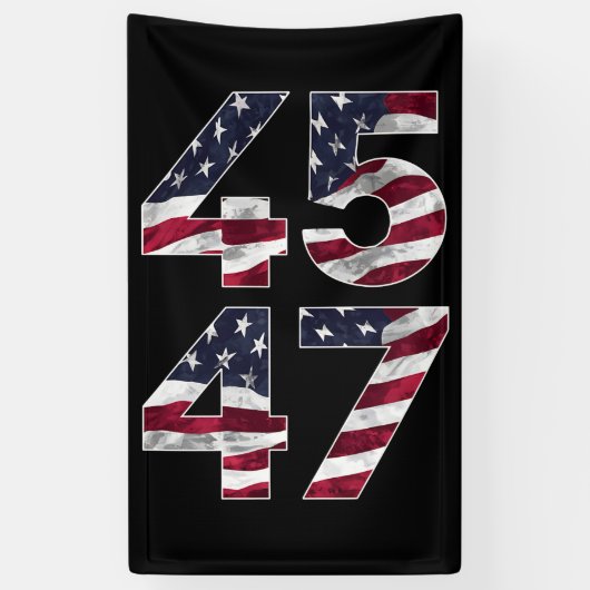 Trump 2024 45 47 VS Spandoek (Verticaal)