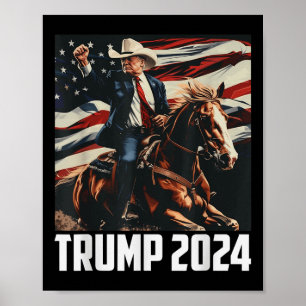 Trump 2024 4 juli Patriottisch Amerika Onafhankeli Poster
