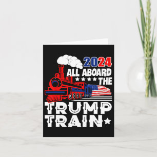Trump 2024 aan boord van de Trump Train USA Americ Kaart