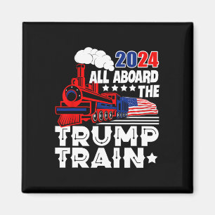Trump 2024 aan boord van de Trump Train USA Americ Magneet