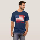 TRUMP 2024 AMERICAN FLAG BASIC DARK T-SHIRT (Devant entier)