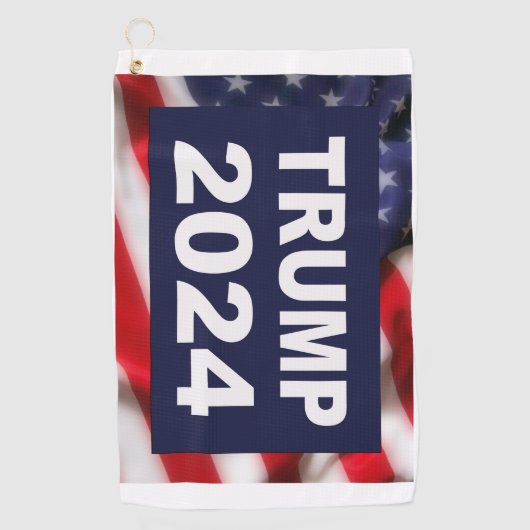 Trump 2024 Amerikaanse vlag Golfhanddoek (Voorkant)