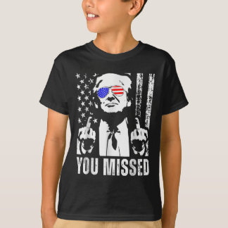 Trump 2024 Amerikaanse vlag grappig gemist T-shirt