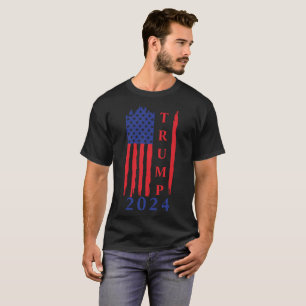 Trump 2024 Amerikaanse vlag Patriottisch T-shirt