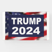 Trump 2024 Amerikaanse vlag Spandoek (Horizontaal)