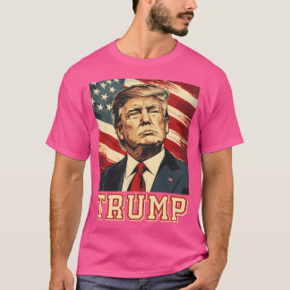 Trump 2024 Amerikaanse vlag T-shirt