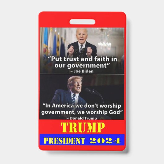 TRUMP 2024 BADGE (Voorzijde)