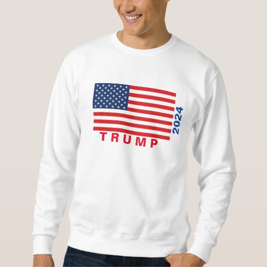TRUMP 2024 Basic Sweatshirt (wit) (Voorkant)