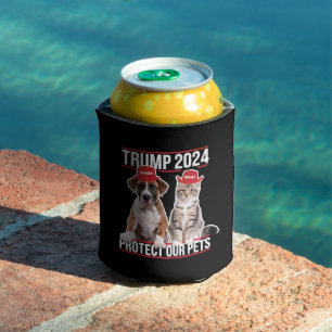 Trump 2024 Bescherm onze huisdieren Katten Honden Blikjeskoeler