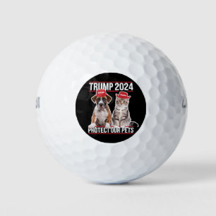 Trump 2024 Bescherm onze huisdieren Katten Honden  Golfballen