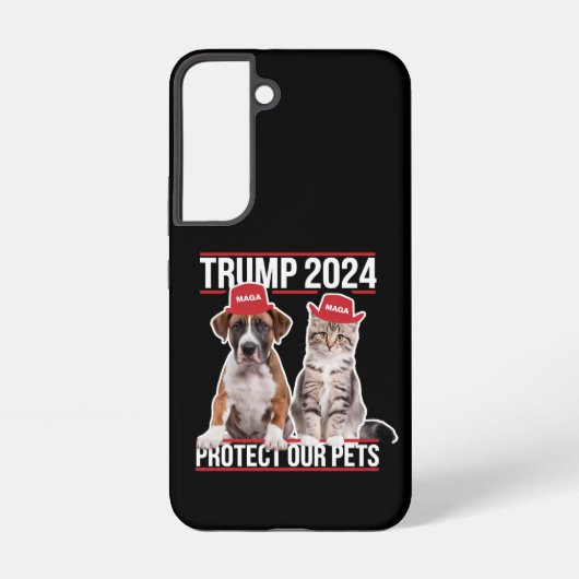 Trump 2024 Bescherm onze huisdieren Kattenhonden M Samsung Galaxy Hoesje (Achterkant)